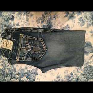 Slightly distressed jeans